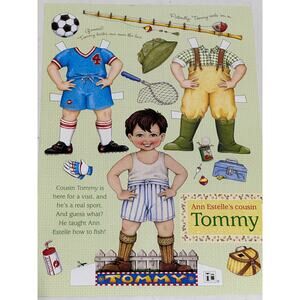 Vintage Mary Engelbreit Tommy Paper Doll Soccer and Fishing 8x11 ~260401-WH 1059